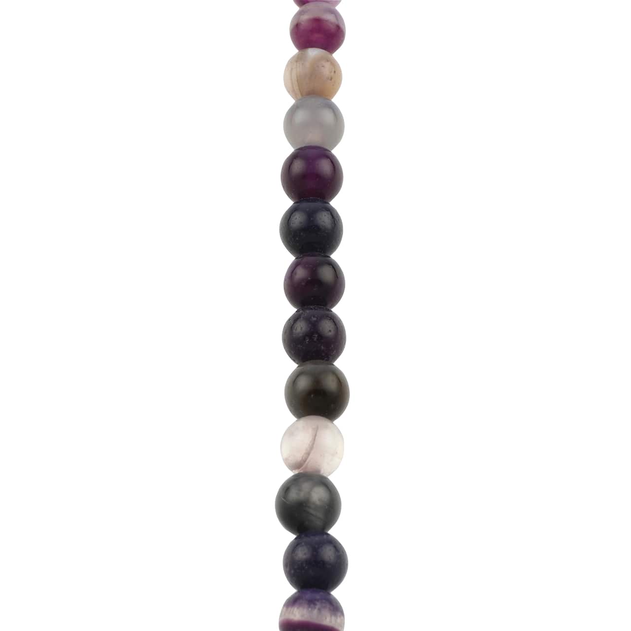 12 Pack: Purple Agate Round Beads by Bead Landing™